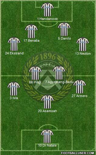 Udinese Formation 2011