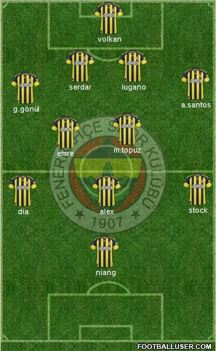 Fenerbahçe SK Formation 2011