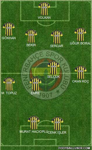 Fenerbahçe SK Formation 2011