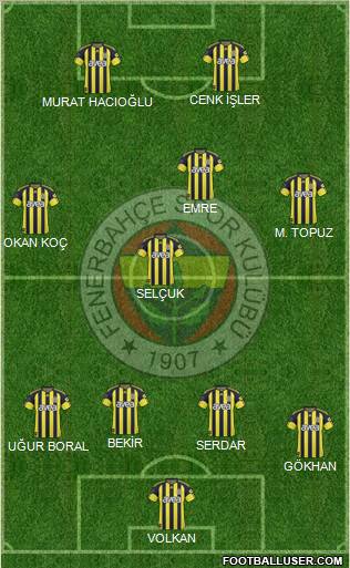 Fenerbahçe SK Formation 2011