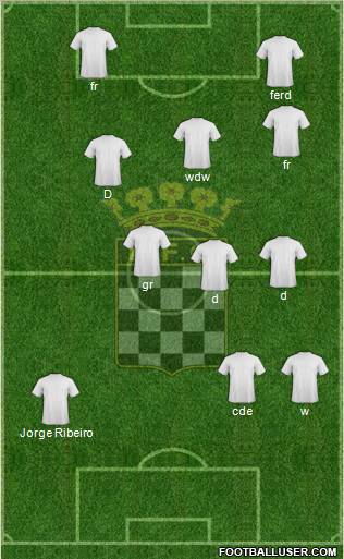 Boavista Futebol Clube - SAD 4-3-1-2 football formation