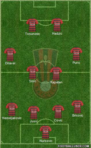 NK Celik Zenica Formation 2011