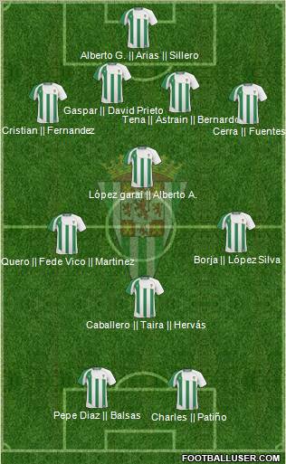 Córdoba C.F., S.A.D. football formation