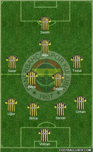 Fenerbahçe SK Formation 2011