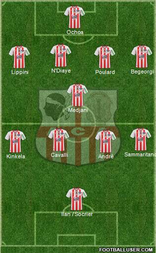 Athletic Club Ajaccien Football football formation