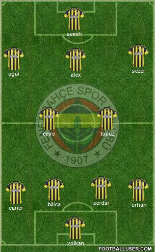 Fenerbahçe SK Formation 2011