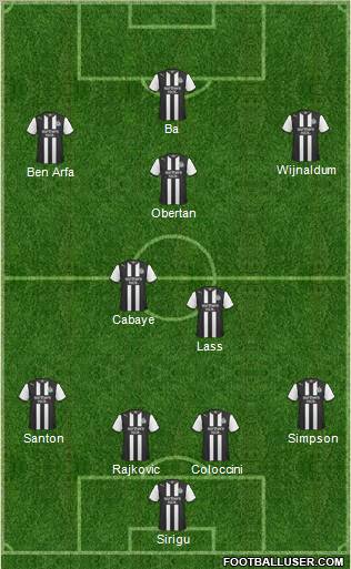 Newcastle United Formation 2011