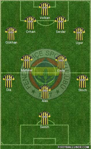 Fenerbahçe SK Formation 2011