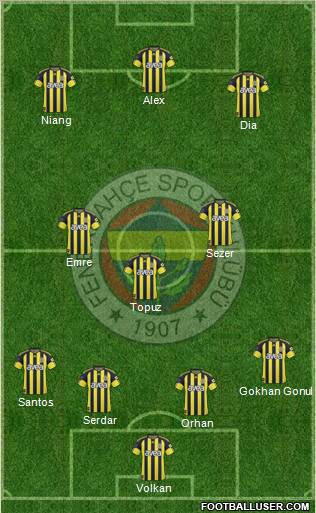 Fenerbahçe SK Formation 2011