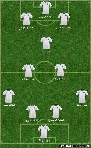 Saudi Arabia football formation