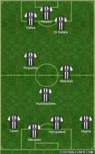 Newcastle United Formation 2011