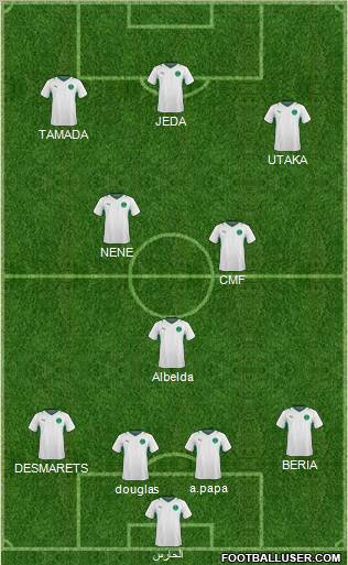 Saudi Arabia football formation