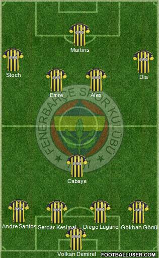 Fenerbahçe SK Formation 2011