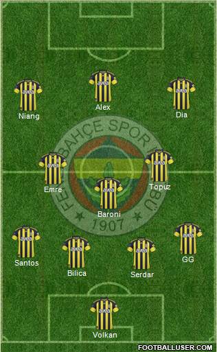 Fenerbahçe SK Formation 2011