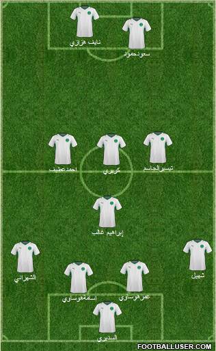 Saudi Arabia football formation