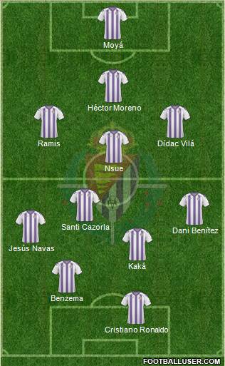 R. Valladolid C.F., S.A.D. football formation