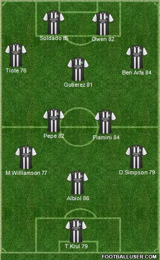 Newcastle United Formation 2011