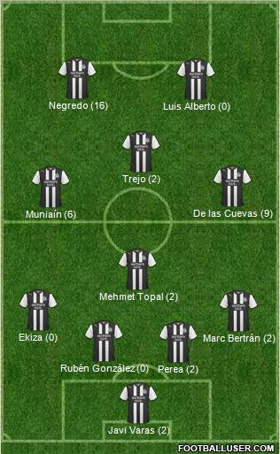 Newcastle United Formation 2011