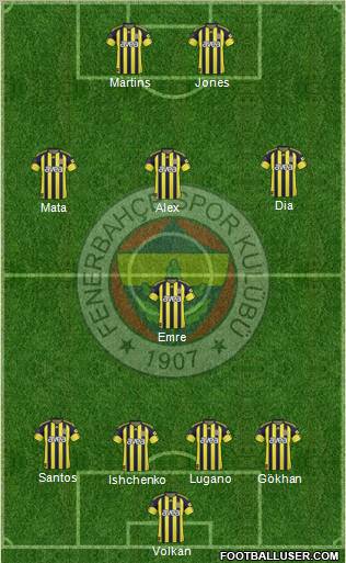 Fenerbahçe SK Formation 2011