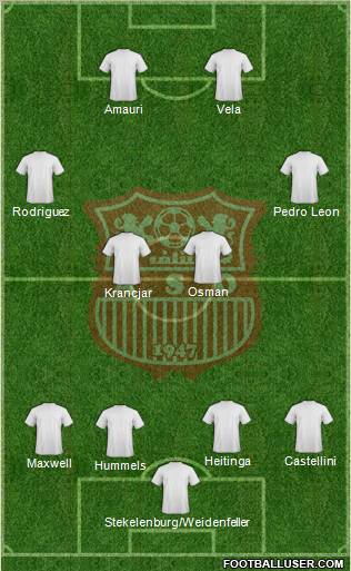 Amel Saad Olympic Chlef 4-4-2 football formation