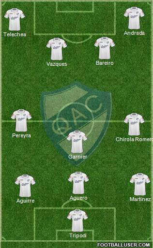 Quilmes 3-5-2 football formation