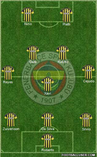 Fenerbahçe SK Formation 2011