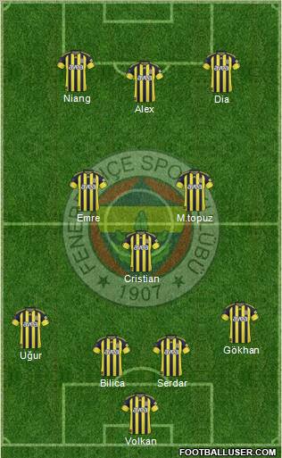 Fenerbahçe SK Formation 2011
