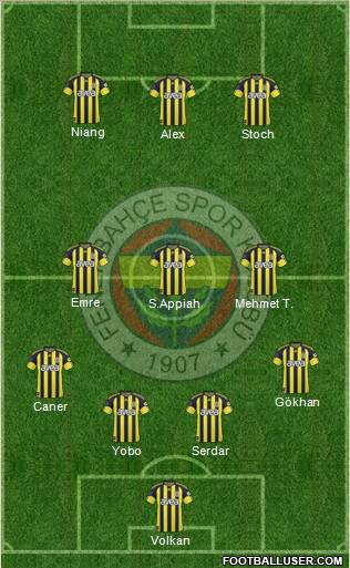 Fenerbahçe SK Formation 2011
