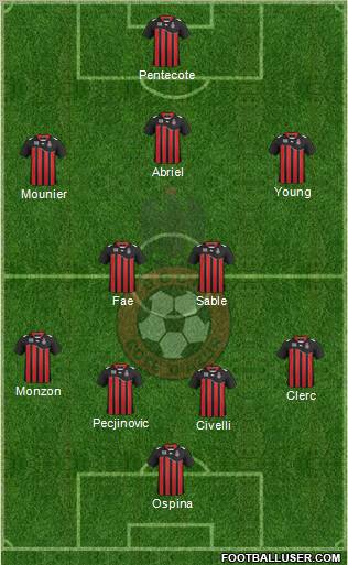 OGC Nice Côte d'Azur football formation