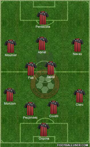 OGC Nice Côte d'Azur football formation