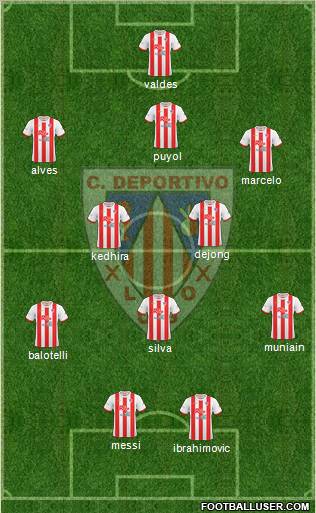 C.D. Lugo 3-5-2 football formation