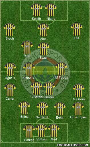 Fenerbahçe SK Formation 2011