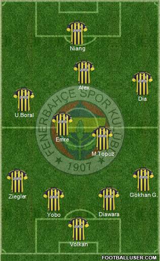 Fenerbahçe SK Formation 2011
