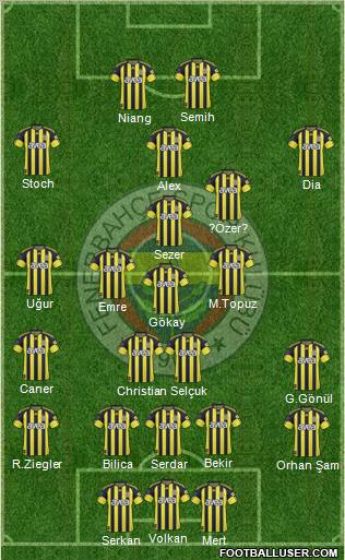 Fenerbahçe SK Formation 2011