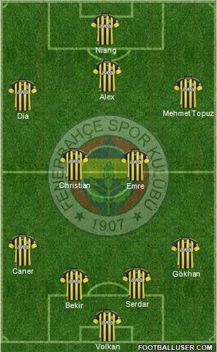 Fenerbahçe SK Formation 2011