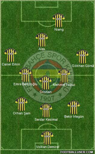 Fenerbahçe SK Formation 2011