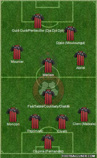 OGC Nice Côte d'Azur football formation