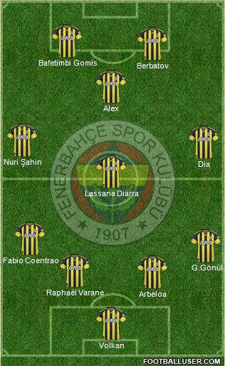 Fenerbahçe SK Formation 2011