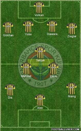 Fenerbahçe SK Formation 2011