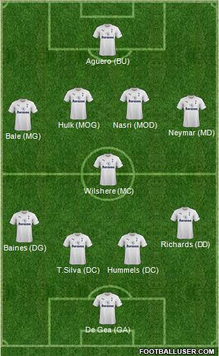 Tottenham Hotspur Formation 2011