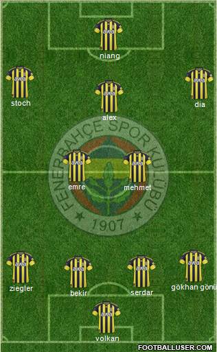 Fenerbahçe SK Formation 2011