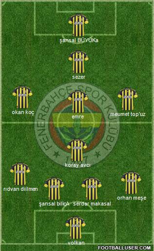 Fenerbahçe SK Formation 2011