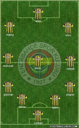 Fenerbahçe SK Formation 2011