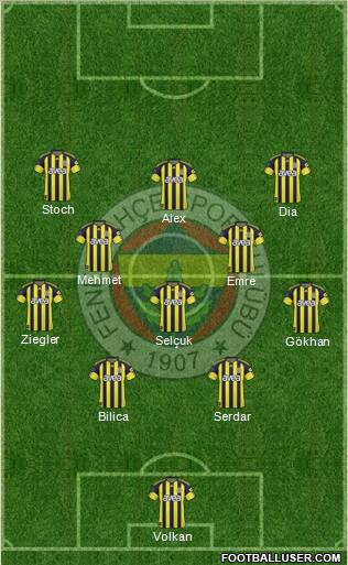 Fenerbahçe SK Formation 2011