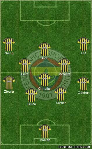 Fenerbahçe SK Formation 2011
