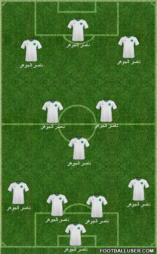 Saudi Arabia football formation