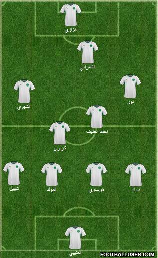 Saudi Arabia football formation