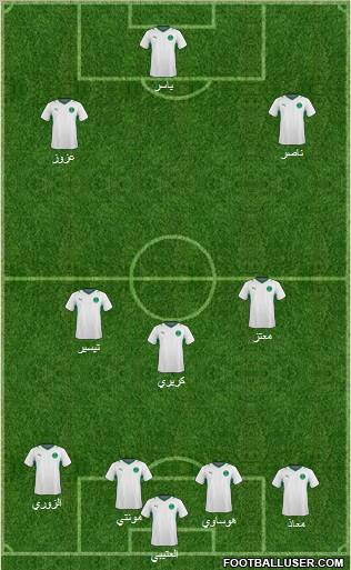 Saudi Arabia football formation