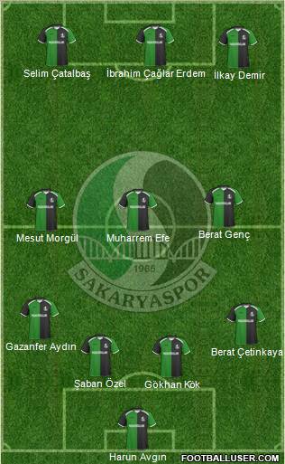 Sakaryaspor A.S. Formation 2011