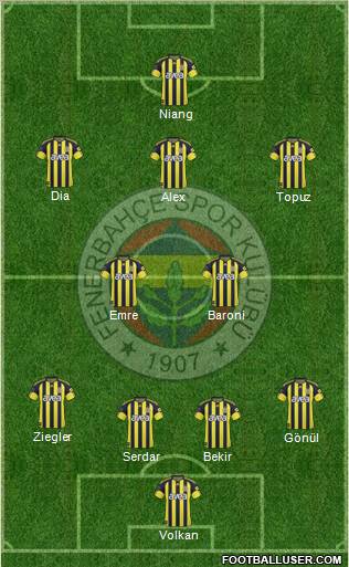 Fenerbahçe SK Formation 2011